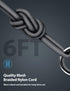 Xiaomi 120W HyperCharge USB C Cable 6 ft, 6A Nylon Braided Type C to USB A for Pad 5, 12 Pro, 11T Pro, Redmi Note 11