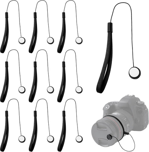 Xinjoduz 10 Pack Camera Lens Cap Leash, Lenses Cap Keeper Tether with Elastic