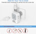 TESSAN Israel Power Adapter, US to Israel Plug Adapter with 4 American Outlets, 3 USB Charger