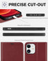 TUCCH 12 12/12 5G, Wallet Case for iPhone Pro, RFID Blocking Card Slot TPU Interior Protective Case, Magnetic Folio