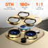 2 Pack Gold Camera Lens Protector for iPhone 15 Pro Max/Pro & 14 Pro Max/Pro, Aluminum Alloy Sapphire Glass, Anti-Drop.