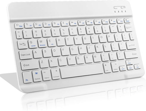 Wireless Keyboard for Amazon Fire HD 8 Tablet, Universal Slim Portable Bluetooth Keyboard with Built-in Rechargeable