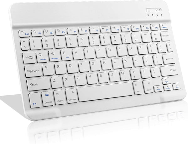Wireless Keyboard for Amazon Fire HD 8 Tablet, Universal Slim Portable Bluetooth Keyboard with Built-in Rechargeable