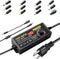 Universal Power Supply Adjustable 3V~12V, 12A 144W Variable Switching Adapter, 100V-240V AC to DC Converter with 14 Tips
