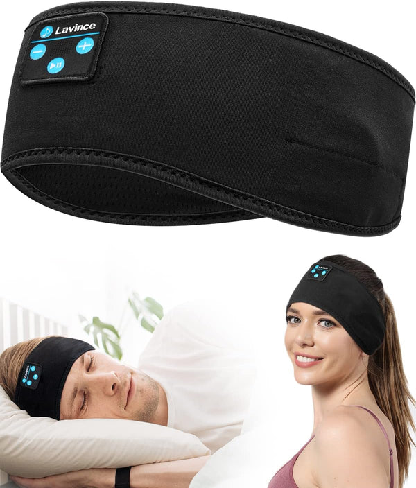 Sleep Headphones - Bluetooth Headband Music Sleeping Band for Side Sleepers, ASMR Wireless Eye Mask Tech Gadgets Gifts