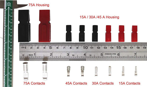 Power Wire Connectors Kit Quick Disconnect Terminals for Battery Connector Modular Power Connector (72PCS)