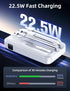 RORRY 10000mAh Pack 22.5W 17/16/15 S25/S24/S23 Portable Charger Built in Cables, AC Wall Plug in Portable Charger Power