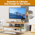 Legs15.74" Desk2-Tier PCModern Adjustable Monitor Stand Riser with Acrylic Length Dual Monitor Stand for Wood Desktop