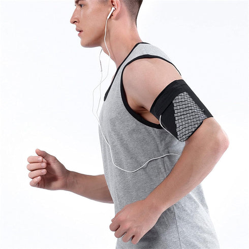 Cell Phone Armband - Running Arm Band Holder Pouch Case Phone Armband Sleeve Universal Comfort Arm Cell Phone Holder Sports Armband for Running, Fitness and Gym Workouts (L)