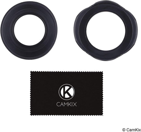 55mm Set of 2 Camera Lens Hoods, Rubber (Collapsible) + Tulip Flower, Sun Shade/Shield
