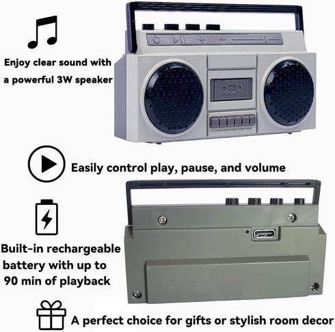 Sourcingbay Terrarium Speaker Mini Bluetooth Speaker for Reptile Enclosure, Low Volume Ambient Sound Speaker for Lizard