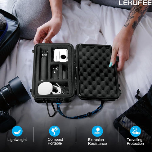Lekufee Travel Waterproof Hard Case for Insta360 GO 3S/Insta360 GO 3 Action Camera and Accessories (Case Only)