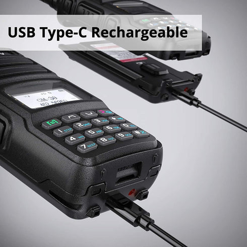Radioddity GM-30 GMRS Handheld Radio - Long Range Two Way Radio with 11 NOAA Channels, Includes 2 Batteries
