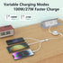 Upgraded 100W Retractable Multi 5-in-1 USB A/Type C to Lightning+USB C+Micro Charging Cable for iPhone 15 14 13