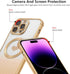 RALEAVO Magnetic Gradient Glitter Case for iPhone 14 Pro Max - Bling Clear Love Heart, Shockproof, MagSafe Compatible -