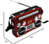 Supersonic SC-1097BT Portable 3 Band Radio with Bluetooth, MP3 Playback, Flashlight, High Sensitivity, Long-Lasting