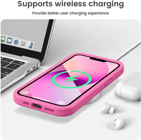 Vooii Pitaya iPhone 13 Case: Liquid Silicone, Shockproof, Camera Protection, Soft Anti-Scratch Microfiber Lining, 6.1