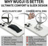WUOJI -2Pack(Black) Finger Strap Phone Holder - Ultra Thin Anti-Slip Universal Cell Phone Grips Band Holder for Back