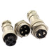 5Pairs GX16 4Pin Male Female Circular Aviation Connector Plug, 16MM Wire Panel Metal Connector