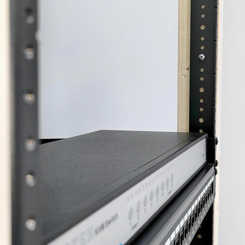 RIVECO 2U Vertical Rack Rails Kit - Heavy Duty Server Rack Mount Rails 2 PCS Black