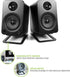 Kanto S4 Tilted Desktop Speaker Stands for Medium Bookshelf Speakers, Supports 8 lbs, Pair, Black