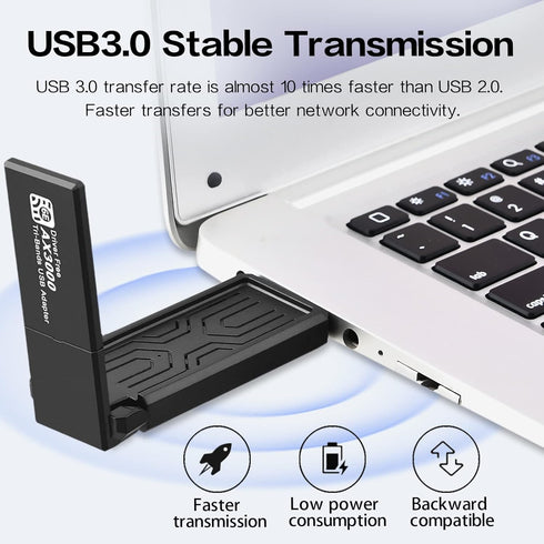 Gaming WiFi Adapter for PC, 6GHz USB WiFi Adapter, IEEE802.11AX, AXE3000 Wireless Gigabit Speed Up to 5.3Gbps