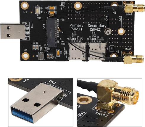 PUSOKEI M.2 to USB 3.0 Adapter for 3G/4G/5G Module with Nano SIM Slot