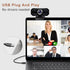 YOUPECK 1080P HD Webcam with Microphone, Noise Cancellation, Privacy Cover, Wide-Angle Lens, Auto Light Correction
