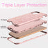 Coolwee Glitter Full Protective Case for iPhone 11, Heavy Duty Hybrid 3 in 1 Shockproof for Women Girls Rose Gold