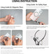 4 in 1 Magnetic Neck Phone Holder, POV/Vlog Neck Mount for Recording with Chest Strap/Phone Clip, Selfie Mount for