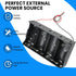 SDTC Tech 2-Pack D Cell Battery Holder, 4 Slot 6V D Size Battery Case Box with Wire Leads