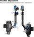 Quyee 4-7 Inch Phone Holder Car, Rear View Mirror Phone Holder - Aluminum Alloy Mount Multi-Angle Adjustment Rotatable