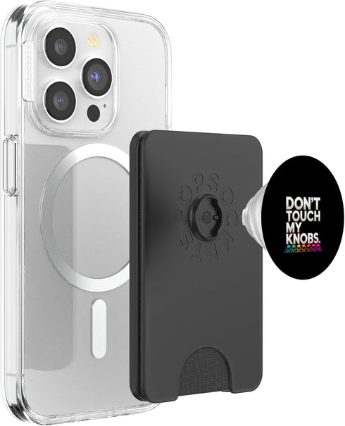 Music Producer DJ Synth Knob Humor Meme Don't Touch My Knobs Funny DJ Music Producer PopSockets PopWallet for MagSafe