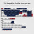 GTSP 150-Keys ASA Profile Keycaps, Double Shot PBT for 75 Percent ISO/ANSI Layout, Compatible with 108/104/87/82/68/61