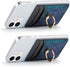 BIAJIYA RFID Leather Phone Card Holder - Adhesive Stick-on Wallet for Most Smartphones