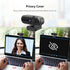 MOERTEK 1080P 90 Webcam for PC, Webcam with Mic, Auto Light Correction, Wide Angle, Built-in Privacy Cover, Supports