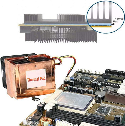 Thermal Pad - 100x100x1.5mm Highly Efficient Thermal Conductivity 6.0 W/mK, Insulated Heat Resistant Silicone for IC