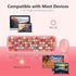 Wireless Keyboard and Mouse Combo, 2.4G USB Retro Typewriter Wireless Keyboard with Slim Noiseless Mouse
