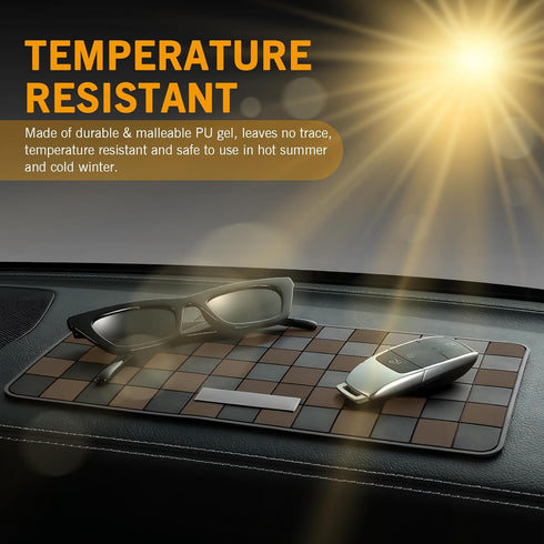 Opuweiy 11.8 5.9 Car Anti-Slip Pad, Multifunctional Dash Mat, Central Control Instrument Table Mobile Phone Fixing Glue