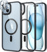FNTCASE iPhone 15 Plus Case: Slim Magnetic Clear, Military Grade, Shockproof, Anti-Yellowing, with Lens & Screen
