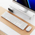 OMOTON Bluetooth Keyboard and Mouse Combo for Mac, Wireless Multi-Device Keyboard with Numeric Keypad (White)