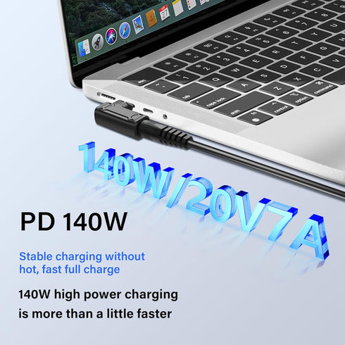 SinLoon PD 140W DC5521 to Type C Power Charging Adapter DC 5.5mm x 2.1mm Female Input to USB C Male Connector with PD Automatic Identification Chip,for Phone,Tablet,Laptop (DC5521 G)