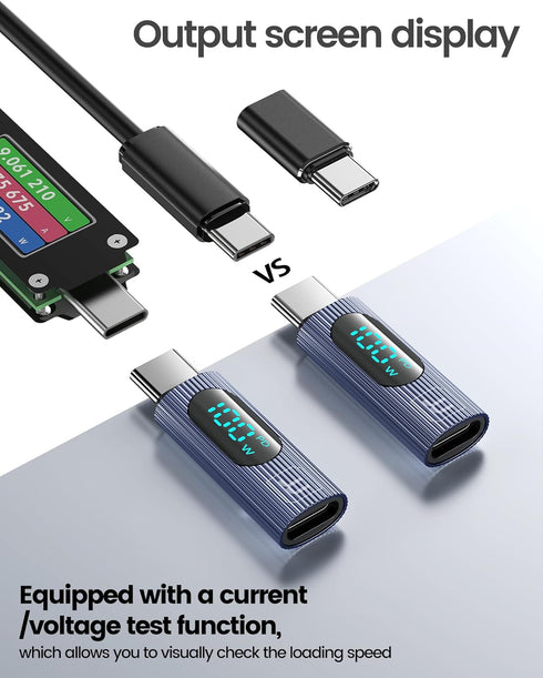 USB C Adapter, 2Pack 100W USB C Female to USB C Male Extension Adapter for iPad Pro iPhone 15 Pro Max MacBook Pro