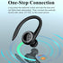 Bluetooth 5.2 Headset, Single Ear Earpiece with Mic, Noise Cancelling Headset for Business, Trucker, Driver