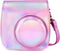 Phetium Instant Camera Case for Instax Mini 11/12, PU Leather Bag with Pocket and Adjustable Shoulder Strap (Magic Pink)