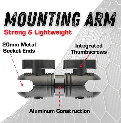 Bulletpoint 3.5" Aluminum Mounting Arm with Dual 20mm Socket Ends for iPhone and Android Smartphones