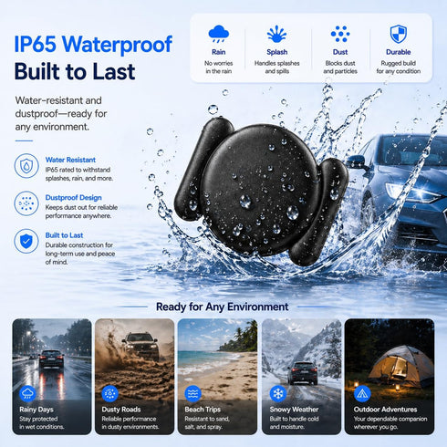 JNLIK GPS Tracker for Vehicles,Magnetic Waterproof Car Tracker, No Monthly fees, Mini Portable GPS Tracker for Cars