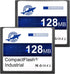 THREE COLOUR DOGFISH Dogfish 2 Pack 128MB Compact Flash Memory Card High Performance Industrial CF