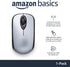 Amazon Basics 2.4 GHz Wireless Optical Mouse - Sleek Silver Design