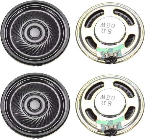 uxcell 4pcs 0.5W 8 Ohm DIY Magnetic Speaker 36mm Round-Shape Replacement Loudspeaker